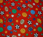 SPORT BALLS ON RED