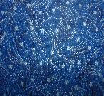 silver sparkles on blue